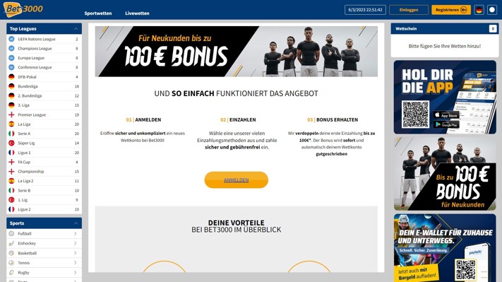 bet3000 App Login