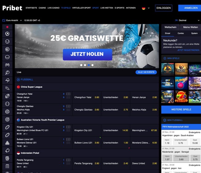 Pribet Live-Chat Registrierung